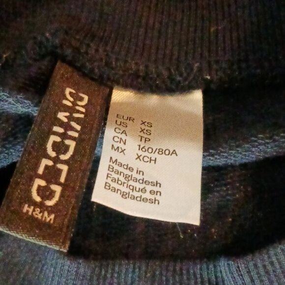 Divided Womens XS Navy Graphic T Shirt Absent Dreams Original NYC Pullover - Picture 6 of 7